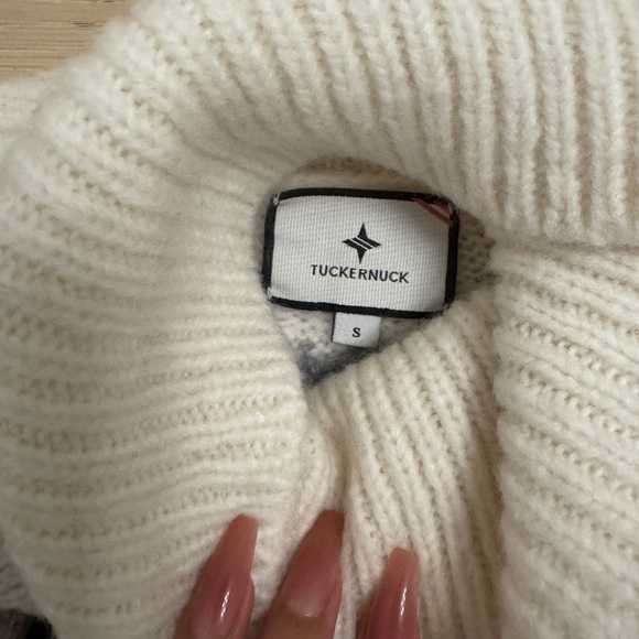 Charcoal and Cream Fair Isle Cardiff Sweater - Picture 4 of 6